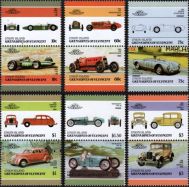 *Známky Union Island Sv.Vincent 1986 Autá, séria MNH - Kliknutím na obrázok zatvorte -
